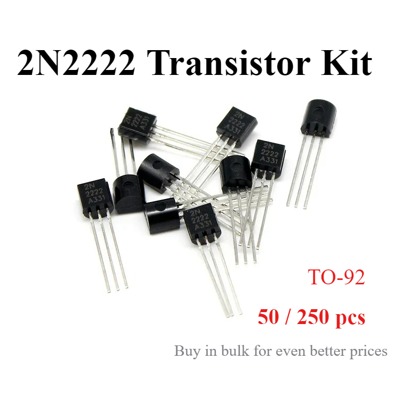 Diy Electronics Project Kit - Assortiment de transistors NPN 2N2222 TO-92,