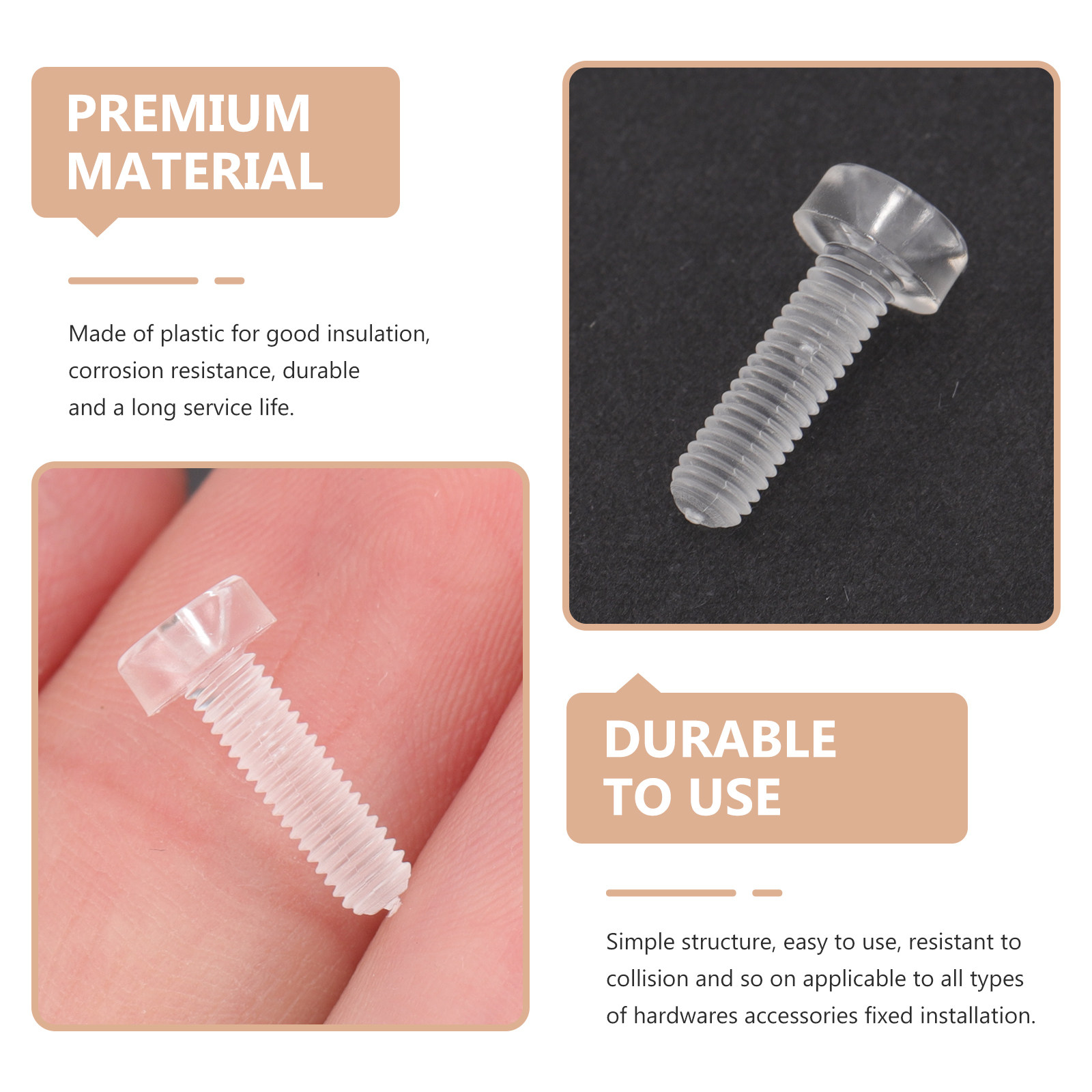 50 vis en plastique à tête ron - Diy Electronics Cabinet avis et prix